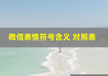 微信表情符号含义 对照表